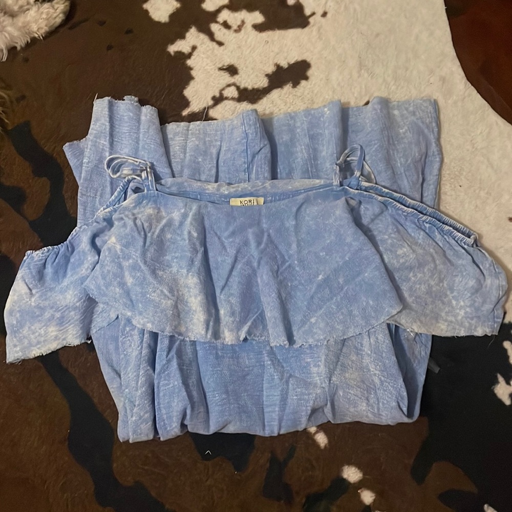 Off the Shoulder Denim Dress